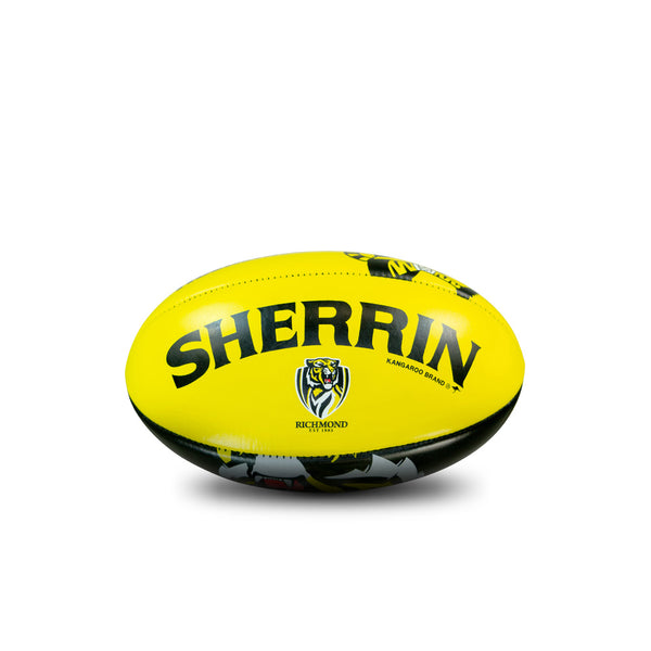 Richmond Tigers AFL Sherrin PVC Mascot Ball 20cm