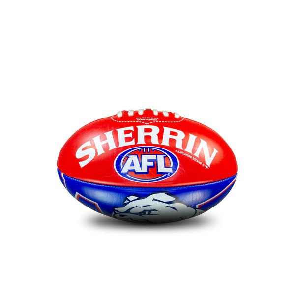 Western Bulldogs AFL Sherrin PVC Mascot Ball 20cm