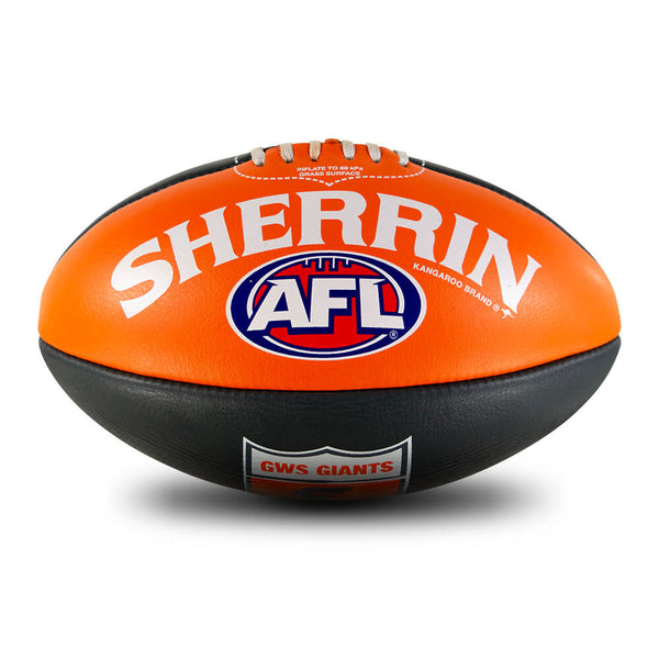 Greater Western Sydney GWS Giants Sherrin Leather Football size 5