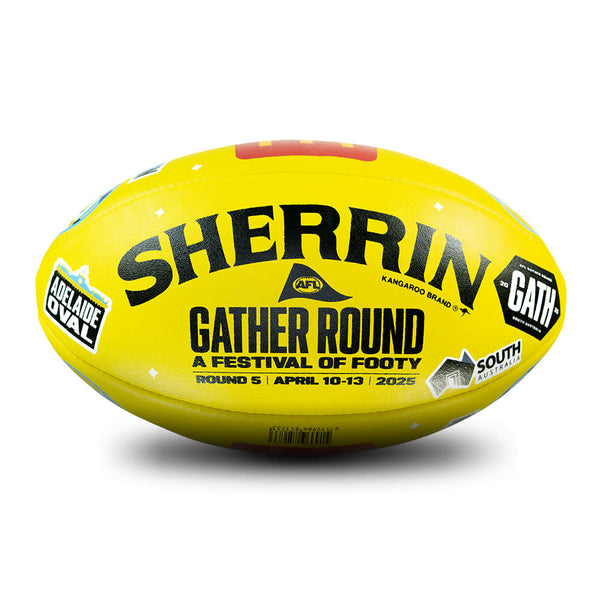 Sherrin 2025 AFL Gather Round Replica Leather Game Football size 5