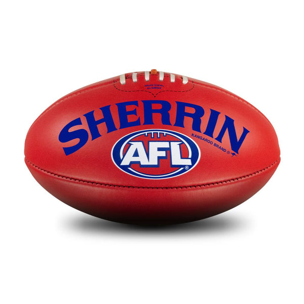 PREORDER - Brisbane Lions 2025 Premiers Sherrin Split Leather Red Football size 5