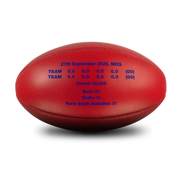 PREORDER - Brisbane Lions 2025 Premiers Sherrin Split Leather Red Football size 5