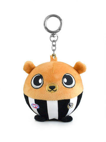 Collingwood Magpies AFL Squishii Bag Charm Plush Keychain 7cm