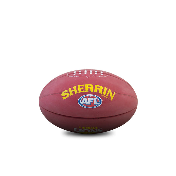 Brisbane Lions Sherrin AFL High Bounce Footy 11cm