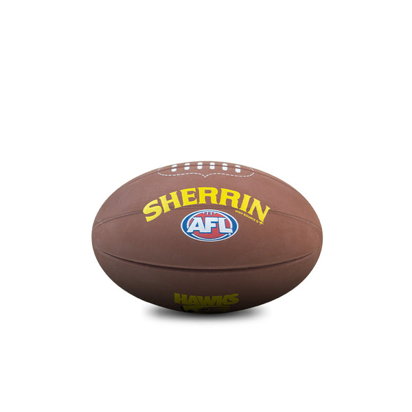 Hawthorn Hawks Sherrin AFL High Bounce Footy 11cm