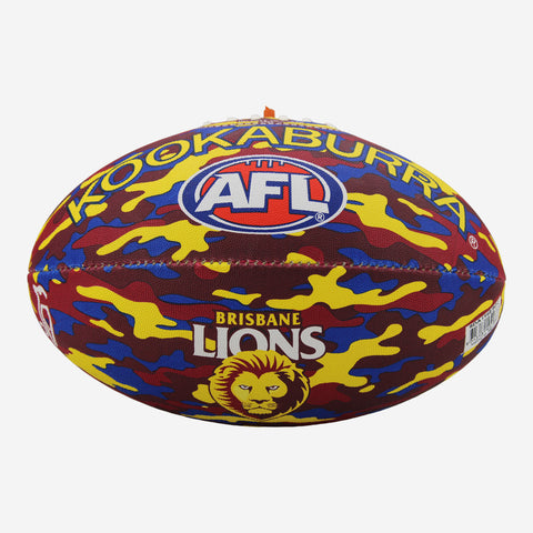Brisbane Lions Camo Synthetic Football size 5
