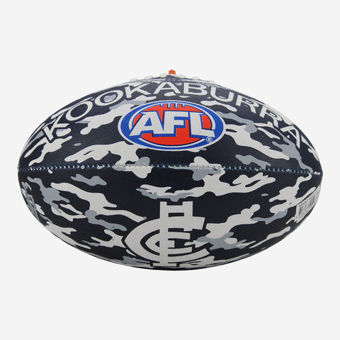 Carlton Blues Camo Synthetic Football size 5