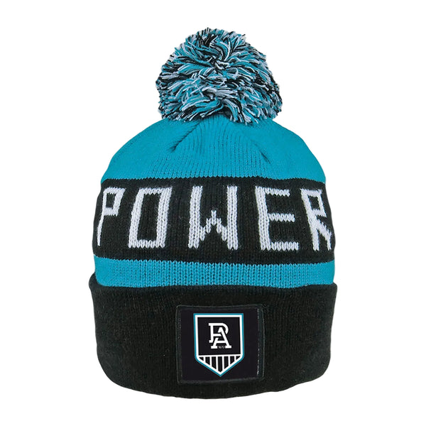 Port Adelaide Power Pom Pom Bar Beanie