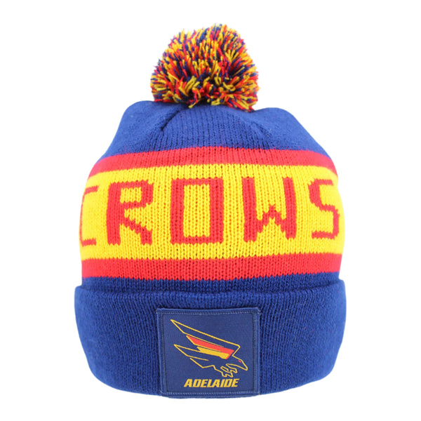 Adelaide Crows Pom Pom Bar Beanie