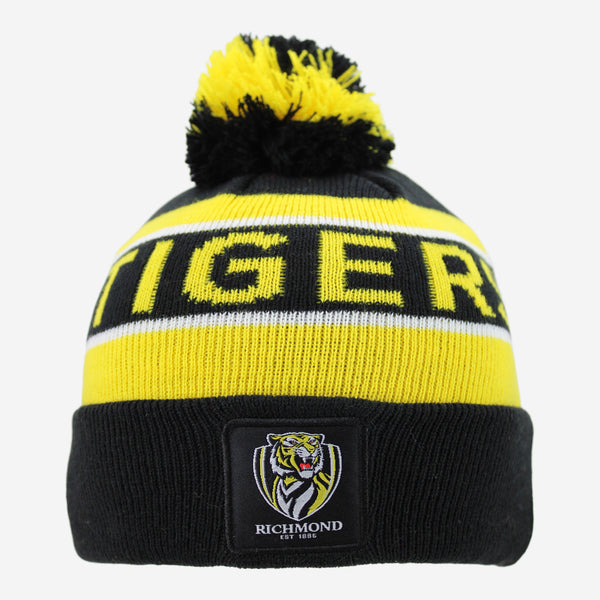 Richmond Tigers Youth Kids Pom Pom Beanie
