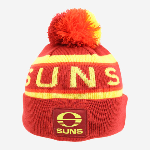 Gold Coast Suns Youth Kids Pom Pom Beanie