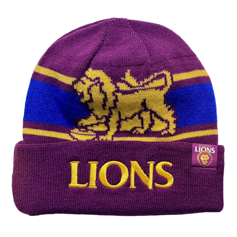 Brisbane Lions AFL Mens Reversible Transform Beanie