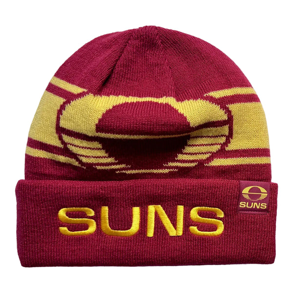 Gold Coast Suns AFL Mens Reversible Transform Beanie