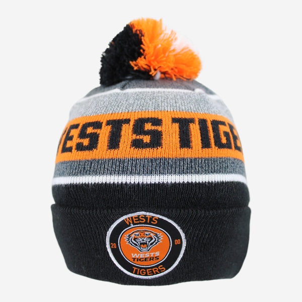 Wests Tigers NRL Tundra Pom Pom Beanie