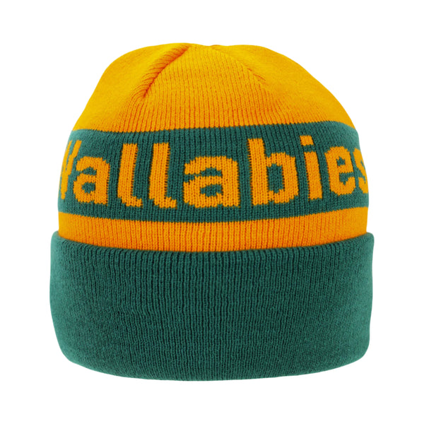 Wallabies Rugby Union Mens Adults Traditional Bar Beanie