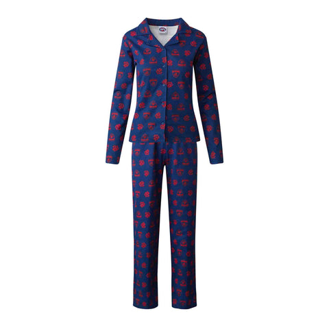 Melbourne Demons Womens Flannelette Pyjamas PJ Set