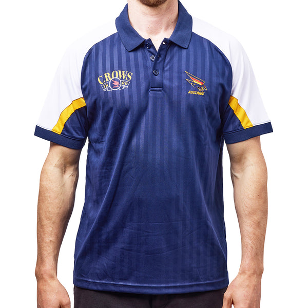 Adelaide Crows AFL Mens Shaped Panel Poly Polo Shirt