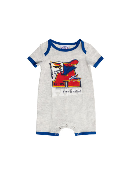 Adelaide Crows Baby Infants Footy Fan Romper Bib Booties Gift Set