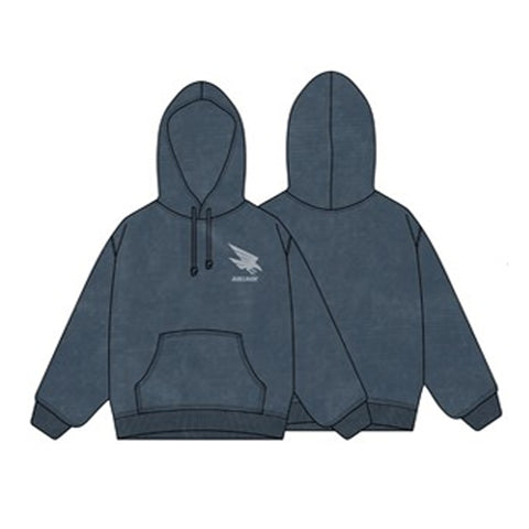 Adelaide Crows Mens Adults Acid Wash Hood
