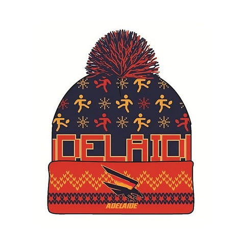 Adelaide Crows Mens Adults Pom Pom Ugly Beanie