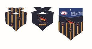 Adelaide Crows Baby Infant 2 Pack Bandana Dribble Bibs