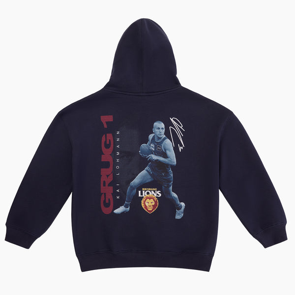 Brisbane Lions Kids Youth Player Signature Hoody Kai Lohmann