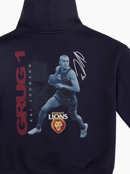 Brisbane Lions Kids Youth Player Signature Hoody Kai Lohmann