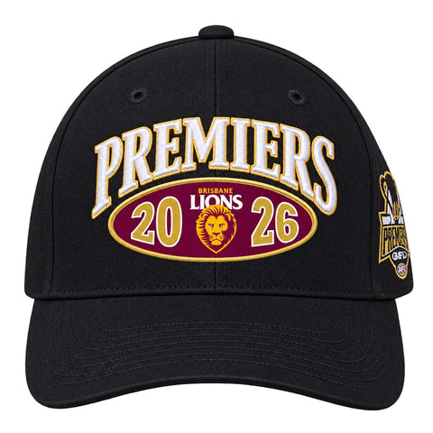 PREORDER - Brisbane Lions 2026 Premiers Mens Adults P1 Cap Black
