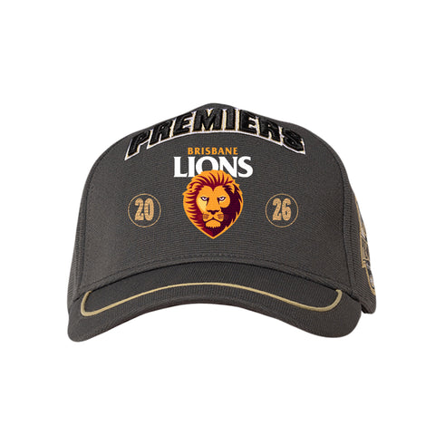 PREORDER - Brisbane Lions 2026 Premiers Mens Adults P1 Cap Charcoal