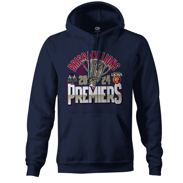 Brisbane Lions 2024 Premiers Mens Adults P2 Trophy Hoody