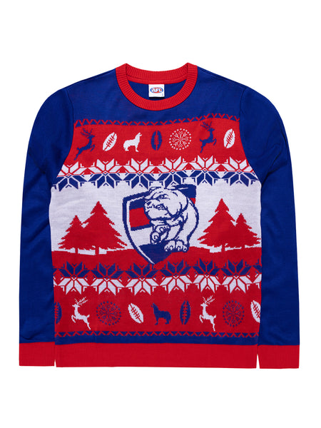 Western Bulldogs Mens Adults Winter Knit Sweater