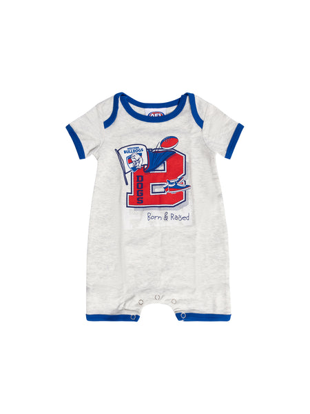 Western Bulldogs Baby Infants Footy Fan Romper Bib Booties Gift Set