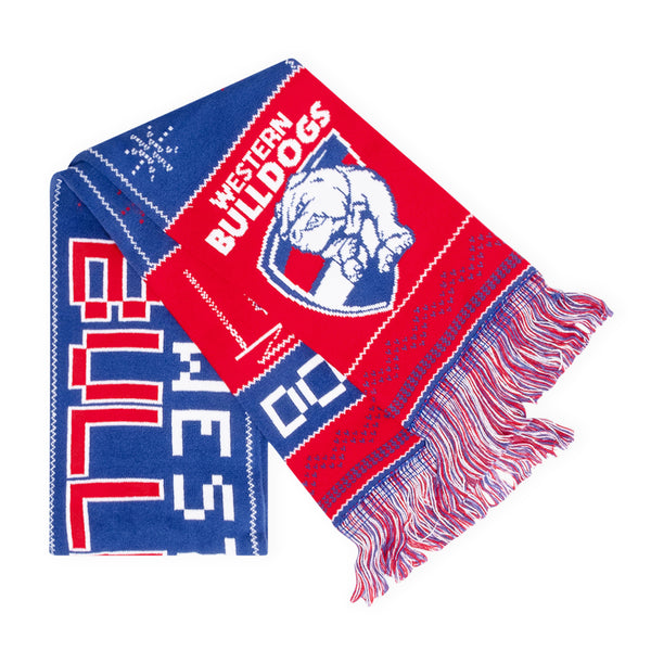 Western Bulldogs Mens Adults Winter Wonderland Ugly Scarf