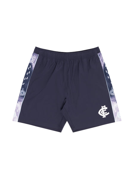 Carlton Blues Mens Adults Indigenous Training Shorts