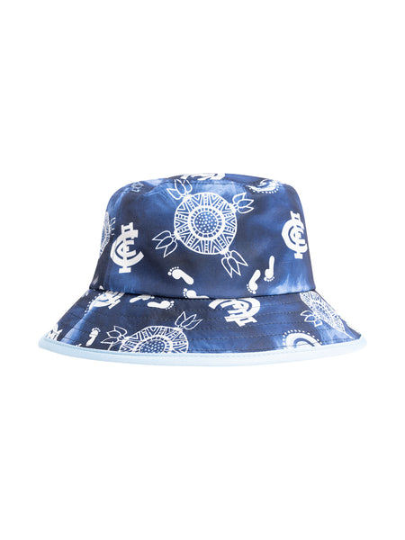 Carlton Blues Mens Adults Indigenous Bucket Hat
