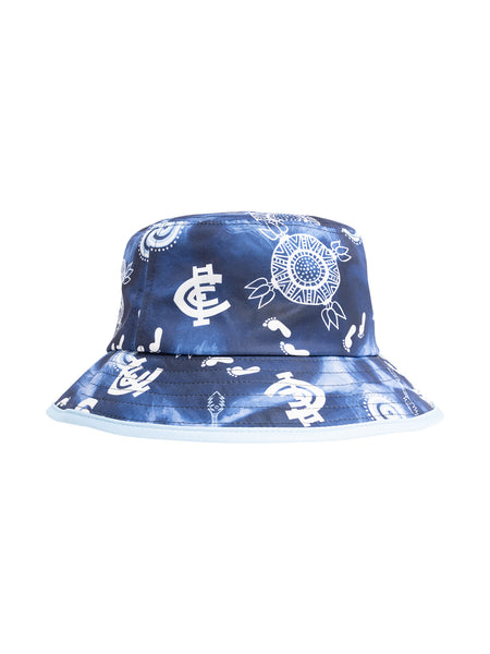 Carlton Blues Mens Adults Indigenous Bucket Hat