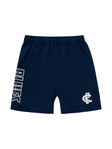 Carlton Blues Kids Youths Performance Shorts