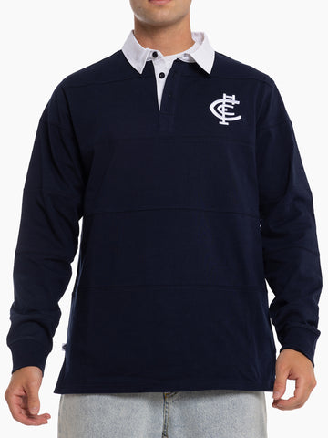 Carlton Blues Mens Adults Supporter Rugby Polo