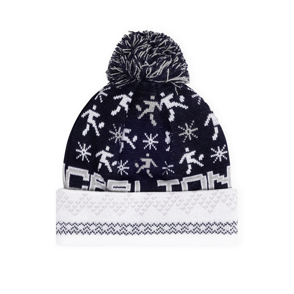 Carlton Blues Mens Adults Pom Pom Ugly Beanie