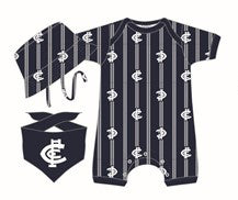 Carlton Blues AFL Baby 3-Piece Gift Set - Romper, Hat & Dribble Bib