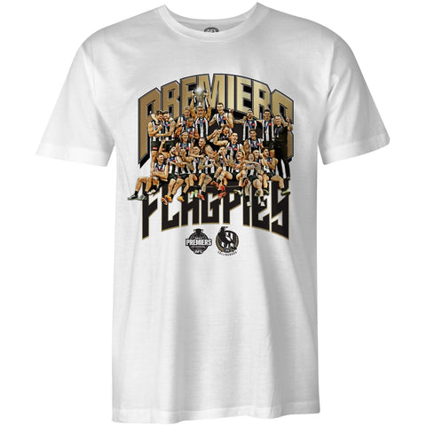 Collingwood Magpies 2023 Premiers Mens Adults P2 Celebration Tee