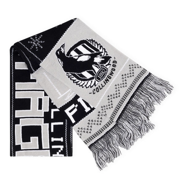Collingwood Magpies Mens Adults Winter Wonderland Ugly Scarf