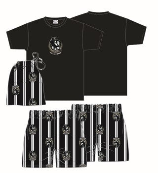 Collingwood Magpies Youth Game Day Pyjamas PJ Set