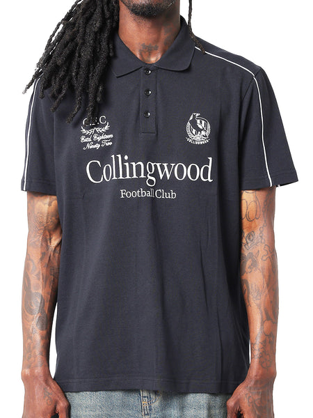 Collingwood Magpies Mens Adults Multi Logo Polo Shirt