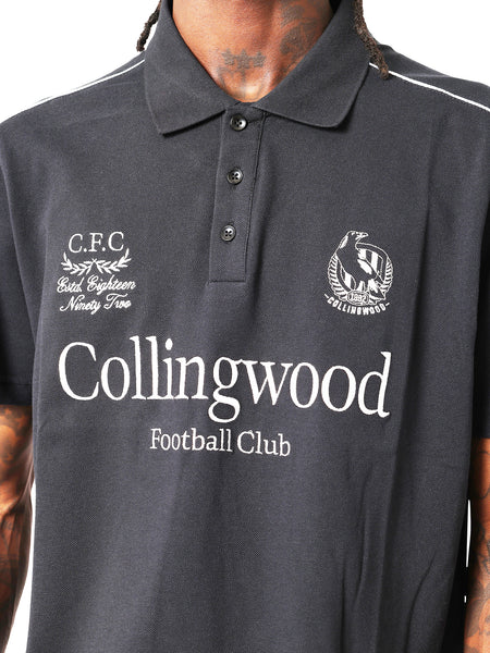 Collingwood Magpies Mens Adults Multi Logo Polo Shirt