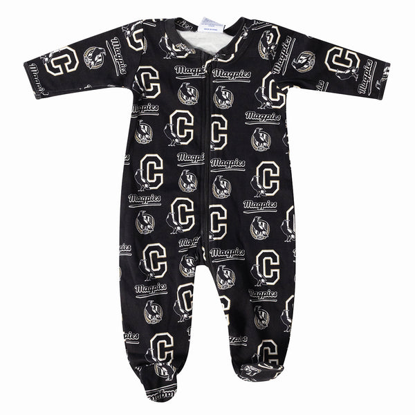 Collingwood Magpies AFL Baby Infant Coverall Romper Onesie