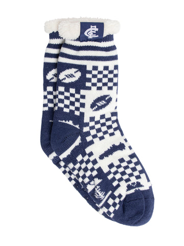 Carlton Blues Sherpa Fleece Socks