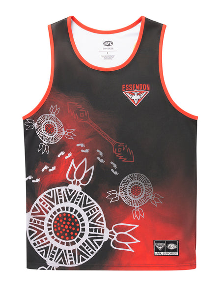 Essendon Bombers Mens Adults Indigenous Training Singlet