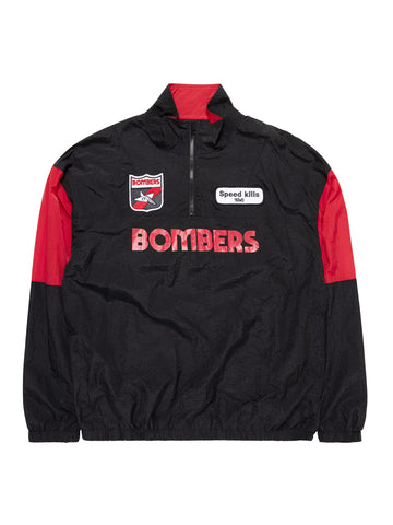 Essendon Bombers Mens Adults Throwback Windbreaker Pullover Jacket