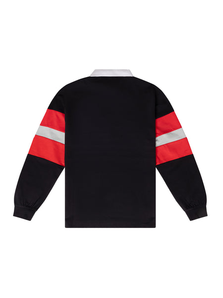 Essendon Bombers Mens Adults Paneled Rugby Top Polo